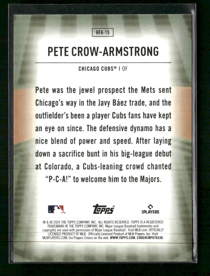 2024 Topps Home Field Advantage Pete Crow-Armstrong #HFA-15