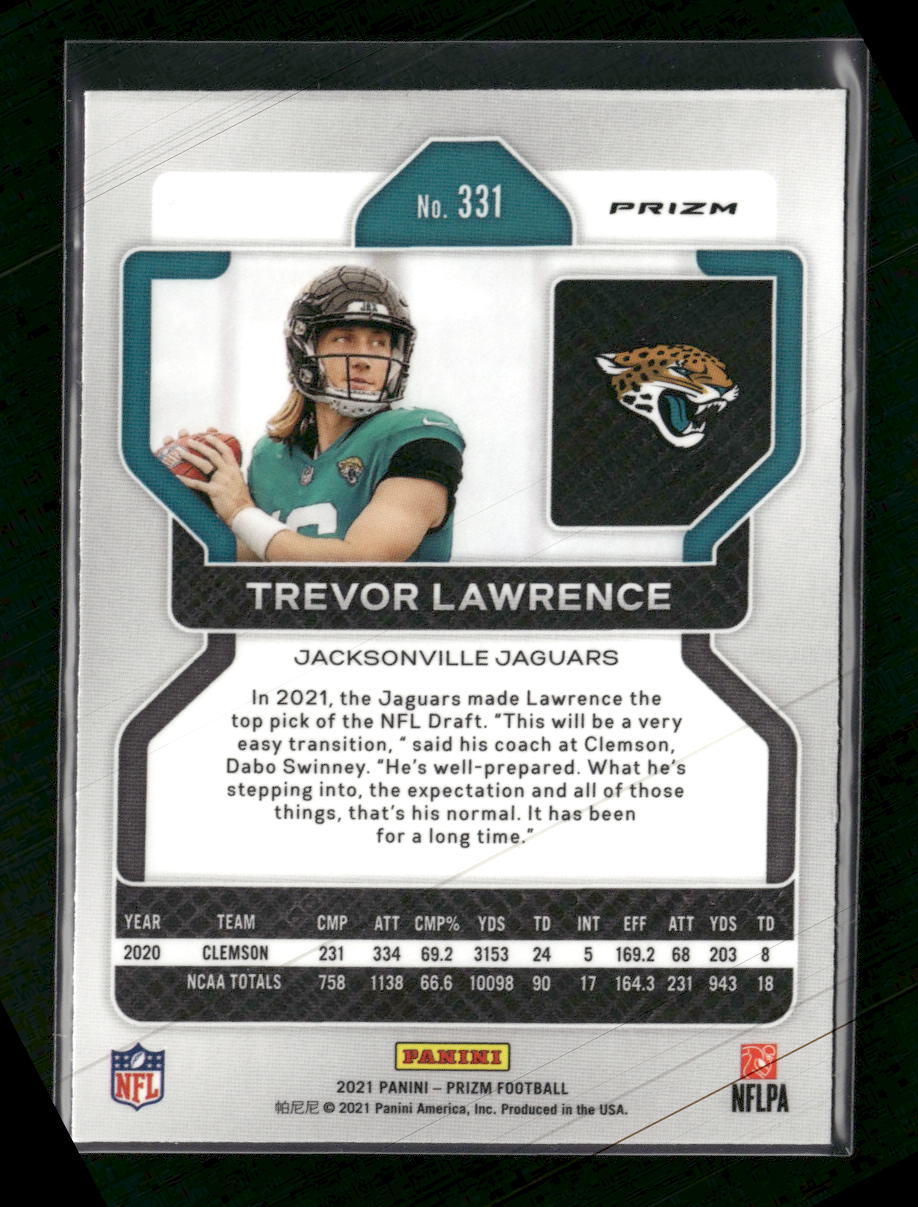 2021 Panini Prizm Silver Trevor Lawrence RC #331
