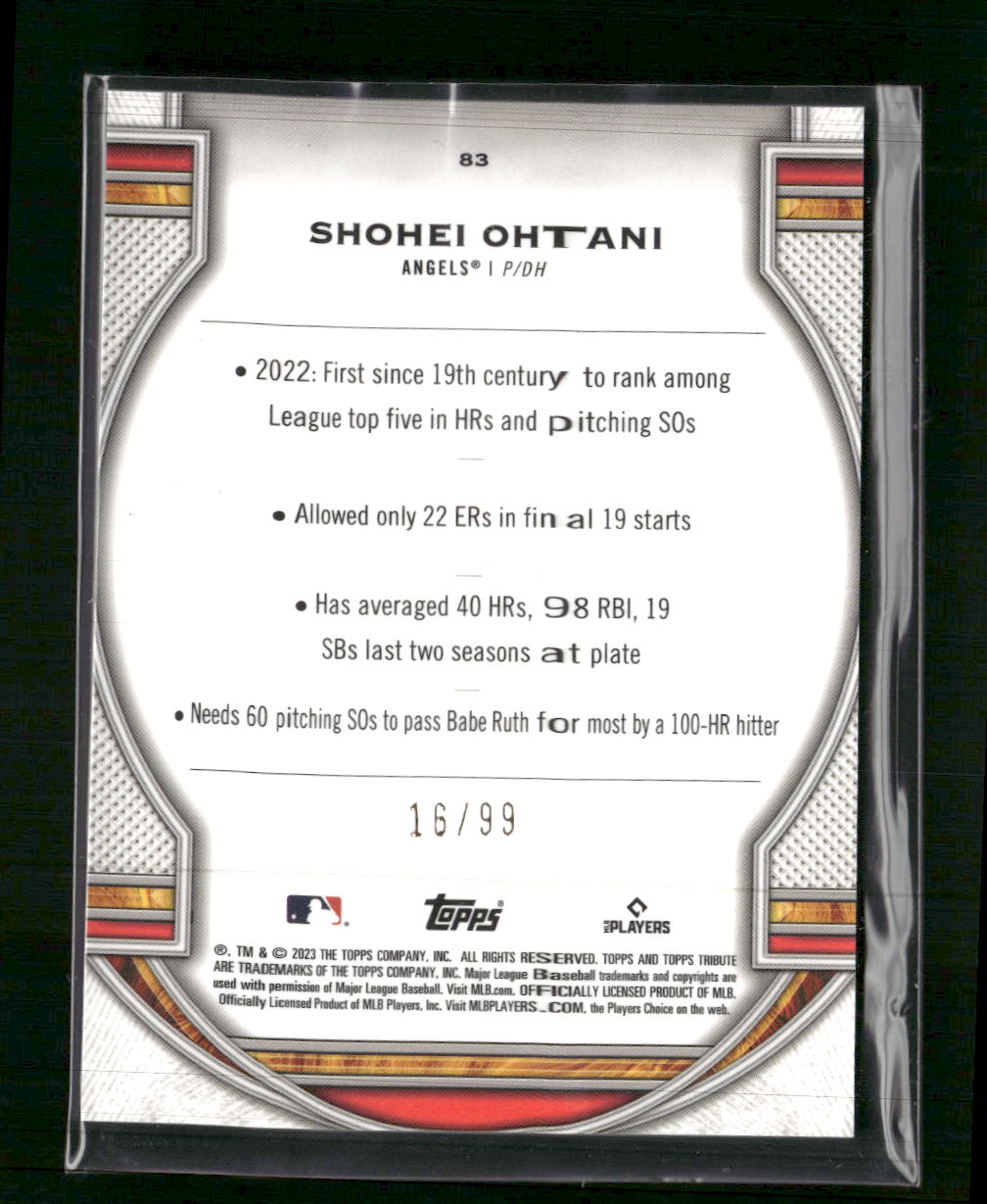 2023 Topps Tribute Green Shohei Ohtani #/99 #83