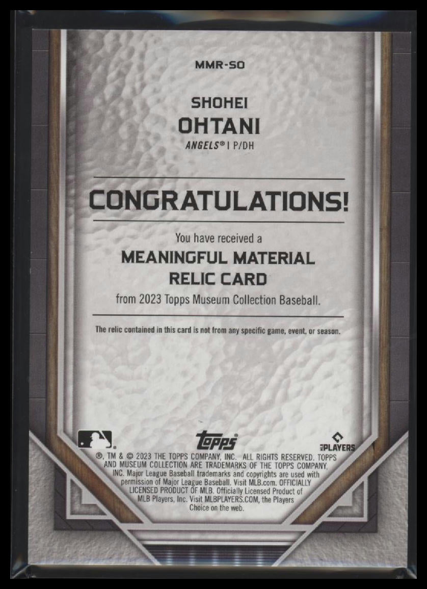 2021 Topps Museum Collection (MM Relics) Bronze Shohei Ohtani #/35 #MMR-SO