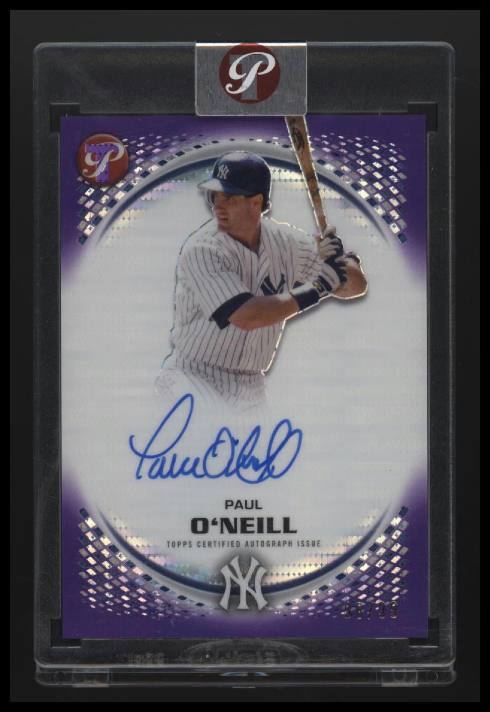 2025 Topps Pristine Autographs Purple Refractors Paul O'Neill #/99 AU #PA-PO