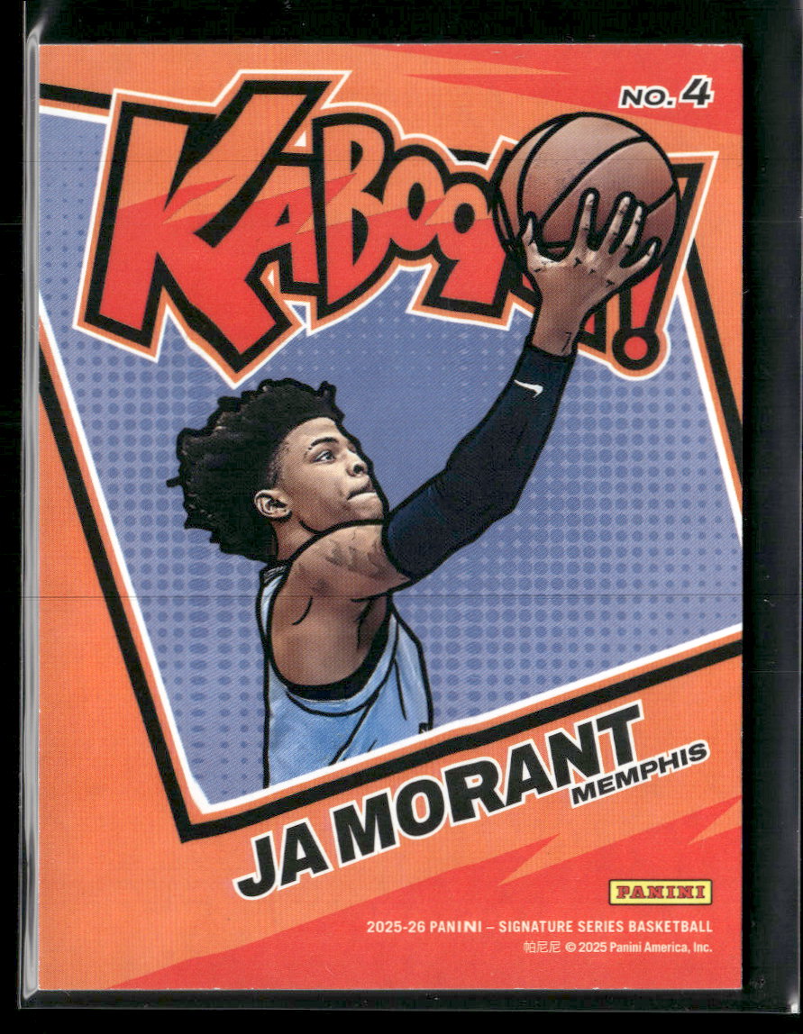 2025-26 Panini Signature Series Kaboom Black Ja Morant #/1 #4
