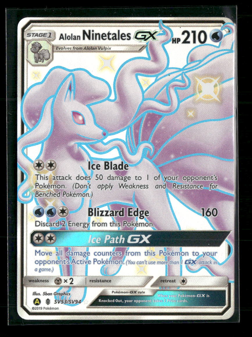 Hidden Fates: Shiny Vault Alolan Ninetales GX #SV53/SV94
