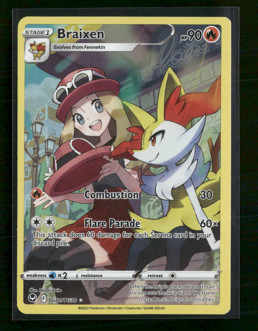 SWSH12: Silver Tempest Trainer Gallery Braixen #TG01/TG30
