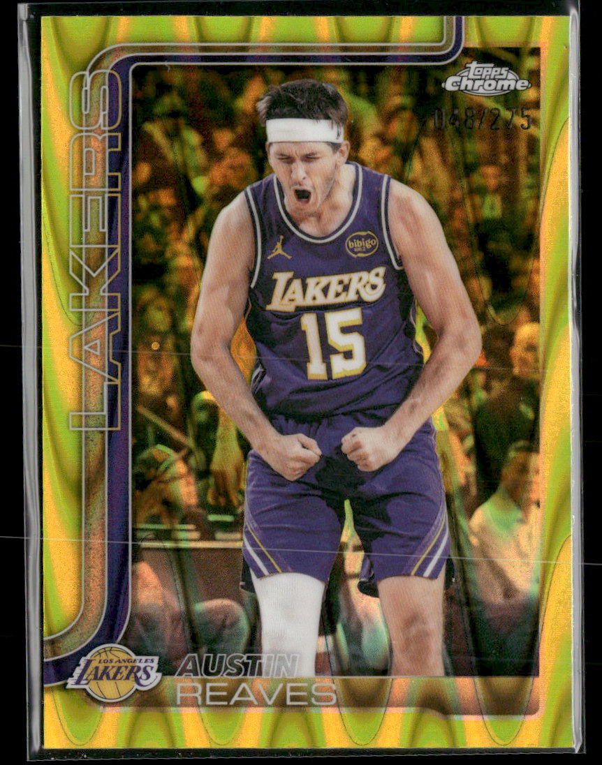 2025-26 Topps Chrome Update Yellow Wave Refractor Austin Reaves #/275 #54