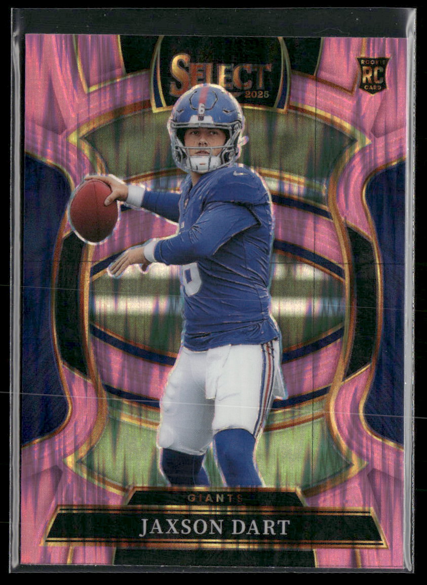 2025 Panini Select Pink Prizm Shock Jaxson Dart RC #93