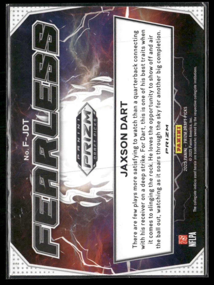 2025 Panini Prizm Draft Picks Fearless Gold Ice Jaxson Dart #F-JDT