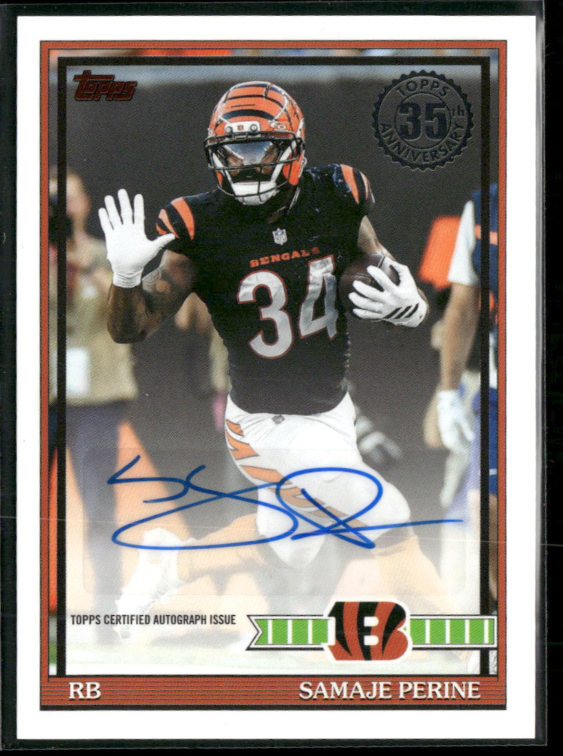 2026 Topps Flagship 1991 Topps Football Autographs Samaje Perine AU #91AC-SP