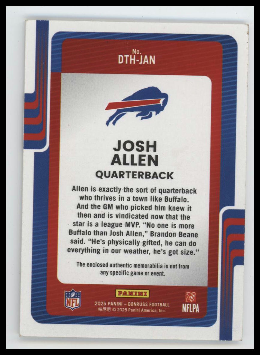 2025 Donruss Donruss Threads Josh Allen #DTH-JAN