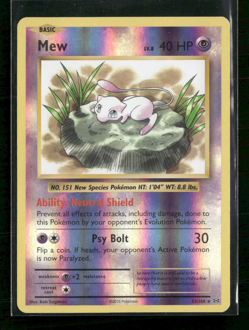 XY - Evolutions Mew Reverse Holo #53/108