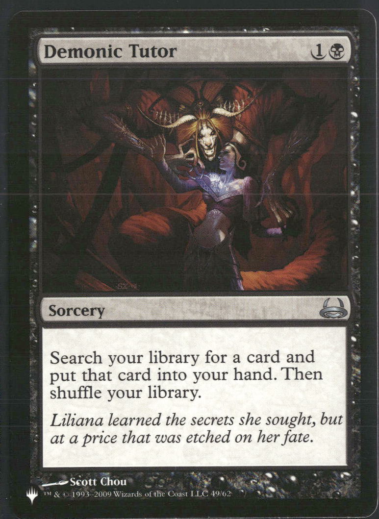 The List Reprints Demonic Tutor (DVD) #49