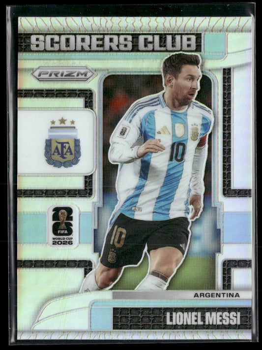 2026 Panini Prizm FIFA World Cup Scorers Club Silver Prizms Lionel Messi #15
