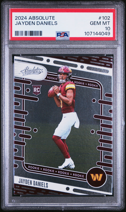 2024 Panini Absolute Jayden Daniels 10 PSA #102
