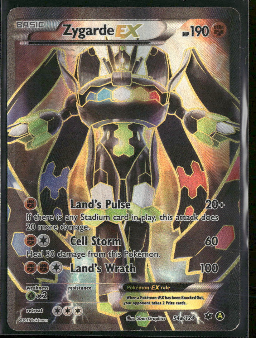 Alternate Art Promos Zygarde EX #054a/124 Damaged