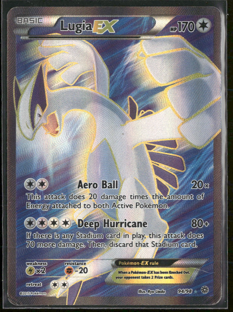XY - Ancient Origins Lugia EX (94 Full Art) #94/98 Damaged