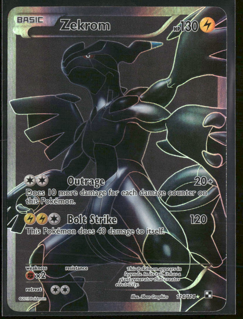 Black and White Zekrom (114 Full Art) #114/114