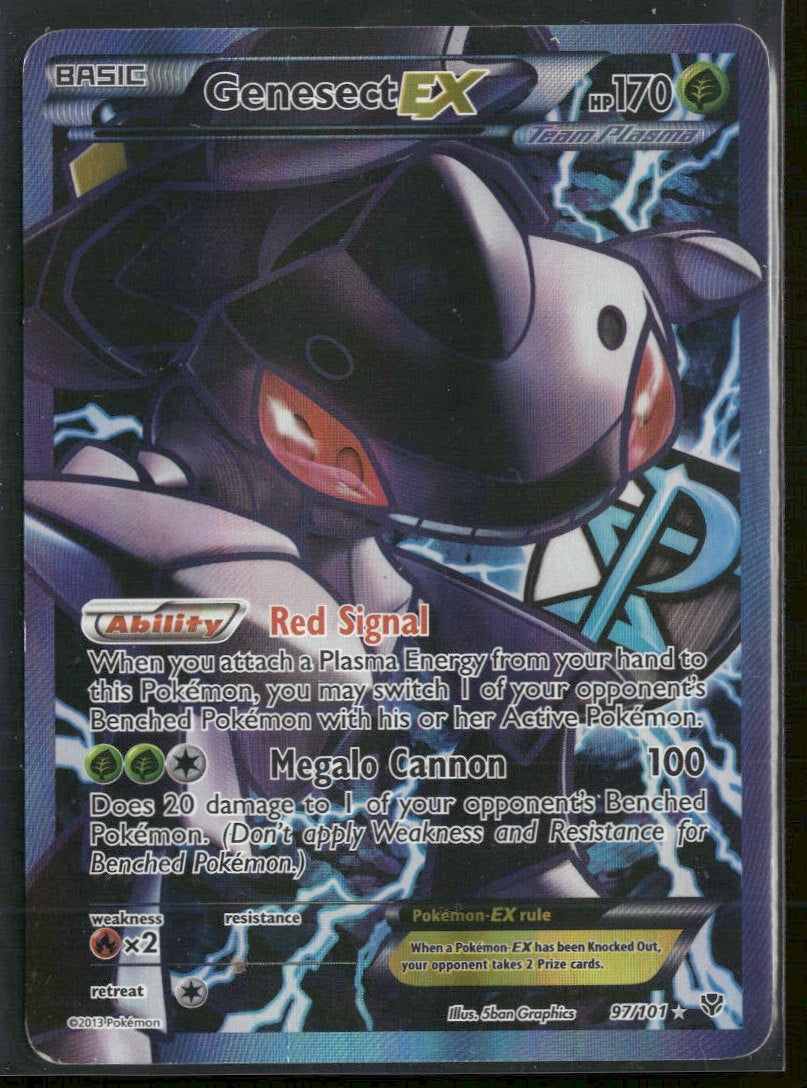 Plasma Blast Genesect EX (Team Plasma) (97 Full Art) #97/101 Damaged