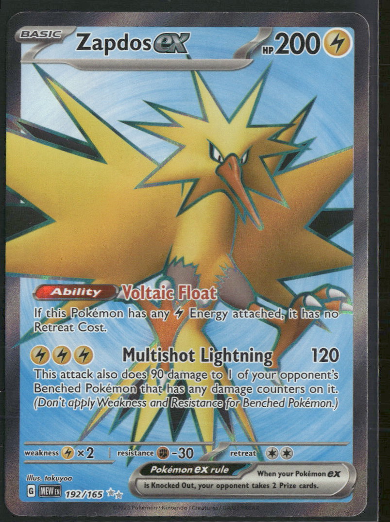 SV: Scarlet & Violet 151 Zapdos ex #192/165