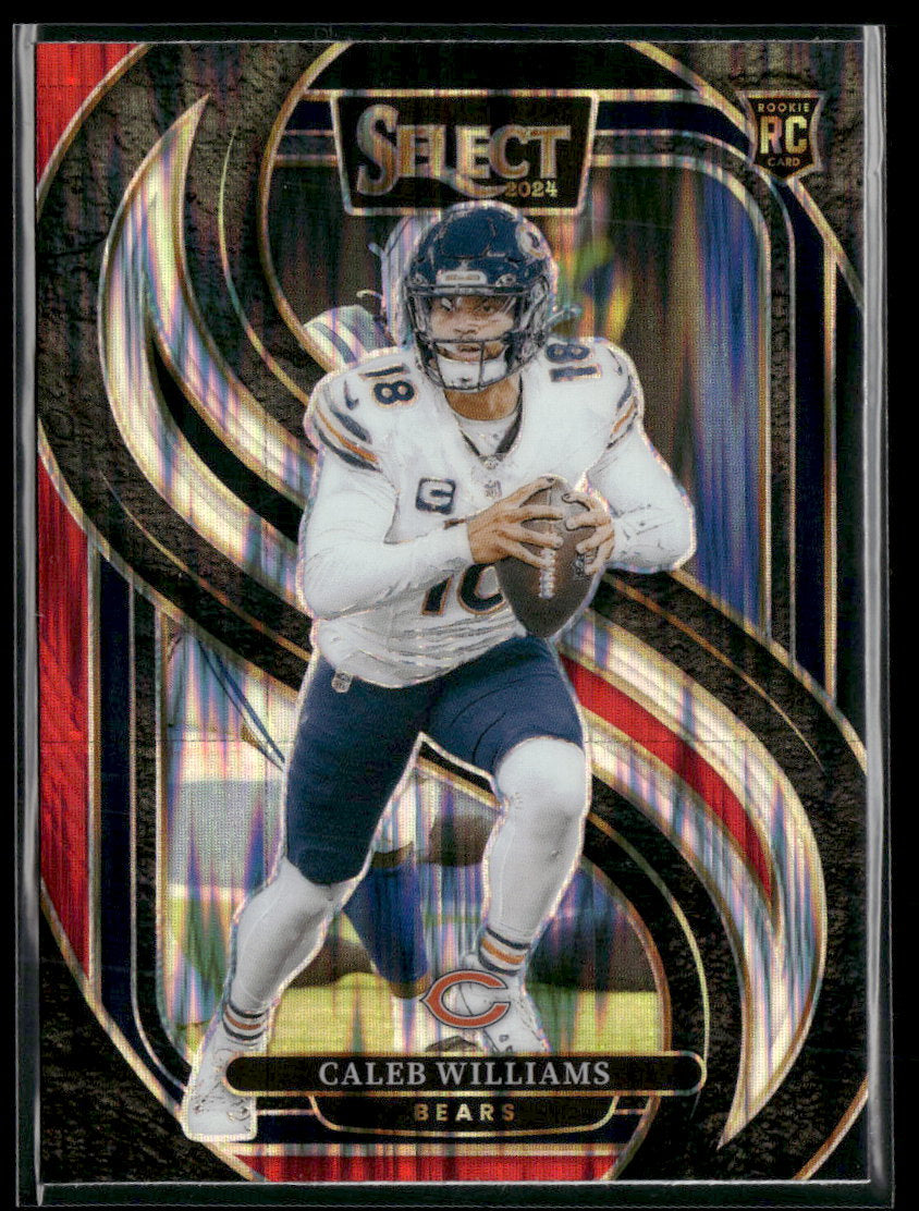 2024 Panini Select Black & Red Prizm Shock Caleb Williams RC #114