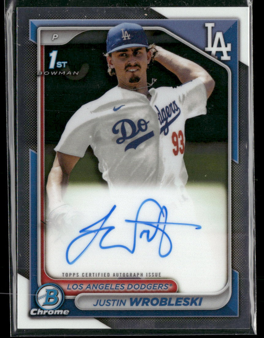 2024 Bowman Chrome Prospect Autographs Justin Wrobleski AU #CPA-JWR