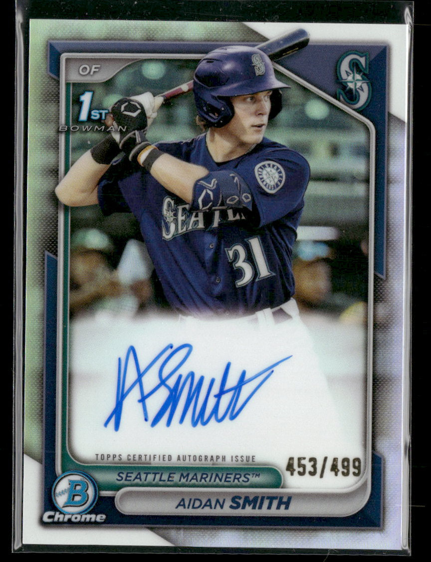 2024 Bowman Chrome Prospect Autographs Refractors Aidan Smith #/499 AU #CPA-ASM