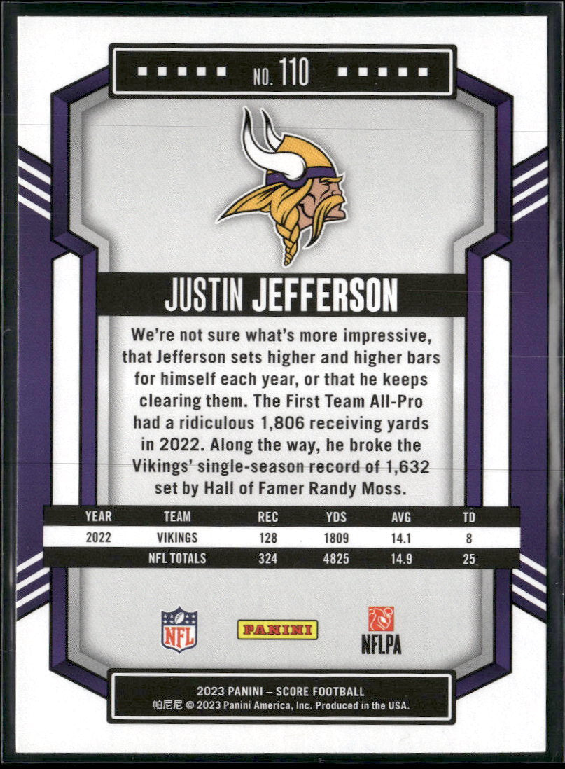 2023 Score Extraterrestrial Justin Jefferson #110