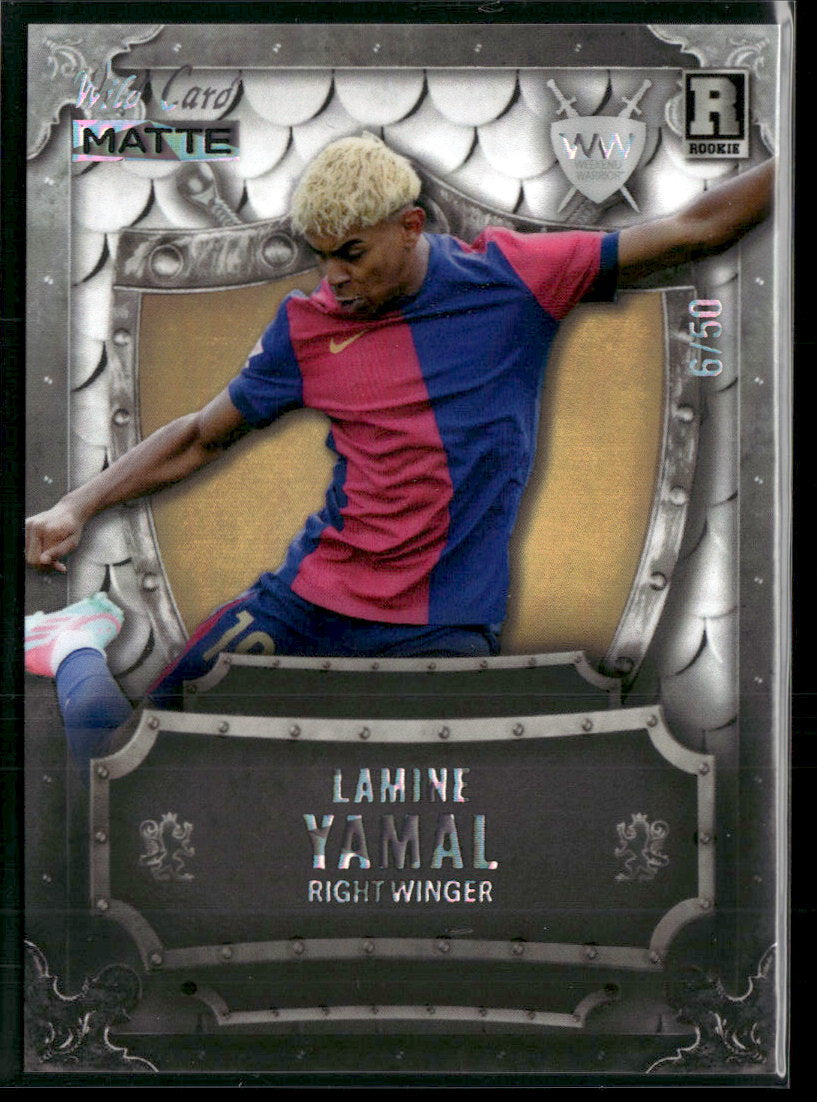 2024-25 Wild Card WW Silver Foil White Scales Yellow Shield Lamine Yamal #WW-LY
