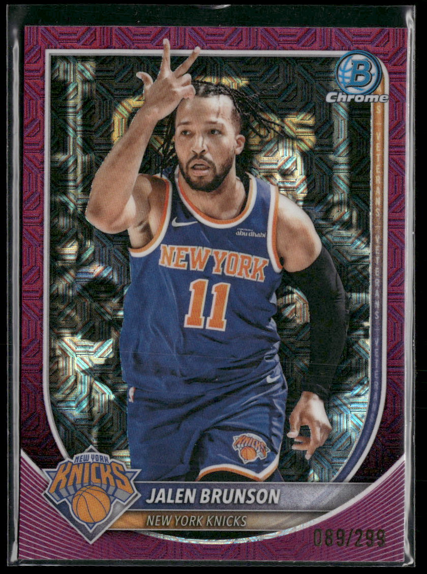 2025-26 Bowman Chrome Fuchsia Mojo Refractors Jalen Brunson #/299 #BCV-62