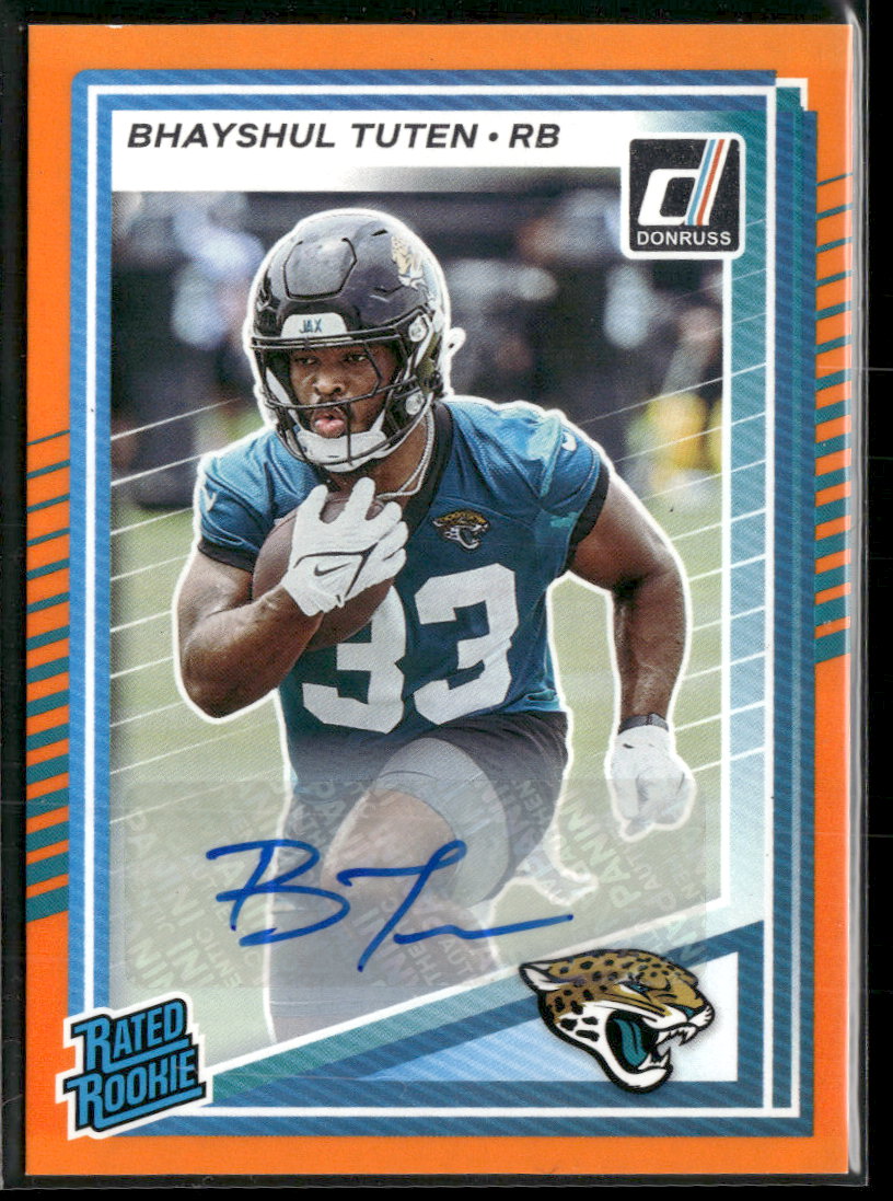 2025 Donruss Rated Rookies Autographs Orange Bhayshul Tuten RC AU #333