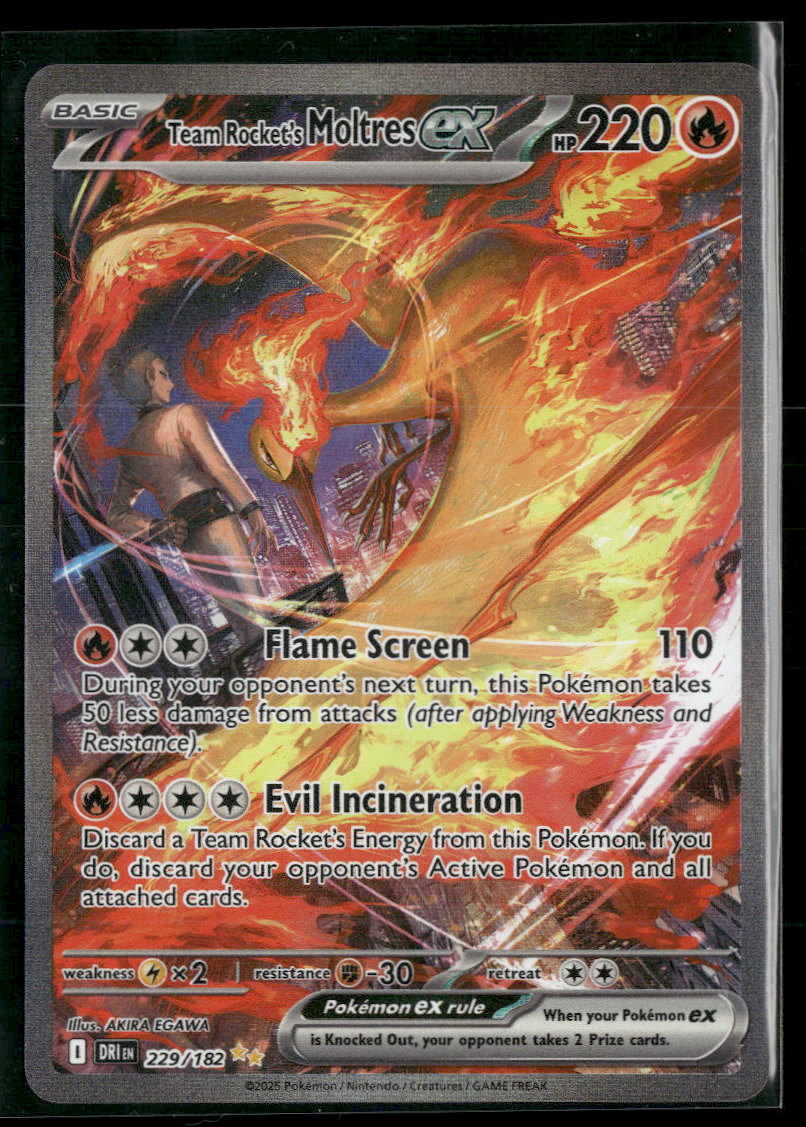 SV10: Destined Rivals Team Rocket's Moltres ex #229/182
