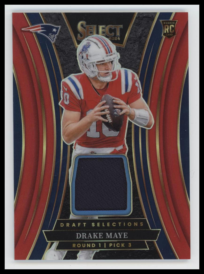 2024 Panini Select Draft Selections Memorabilia Red Prizm Drake Maye #DSM-DME