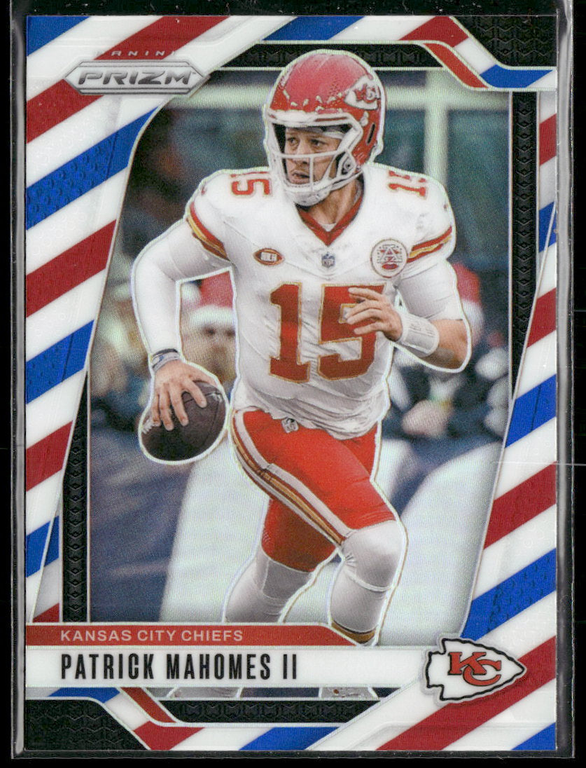 2024 Panini Prizm Red White and Blue Patrick Mahomes II #138