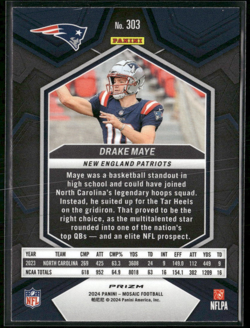 2024 Panini Mosaic Mosaic Green Drake Maye #303