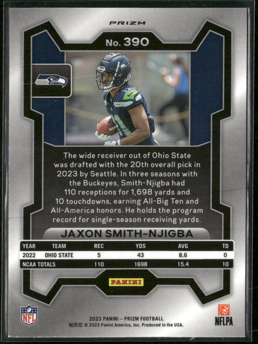 2023 Panini Prizm Lazer Jaxon Smith-Njigba #390