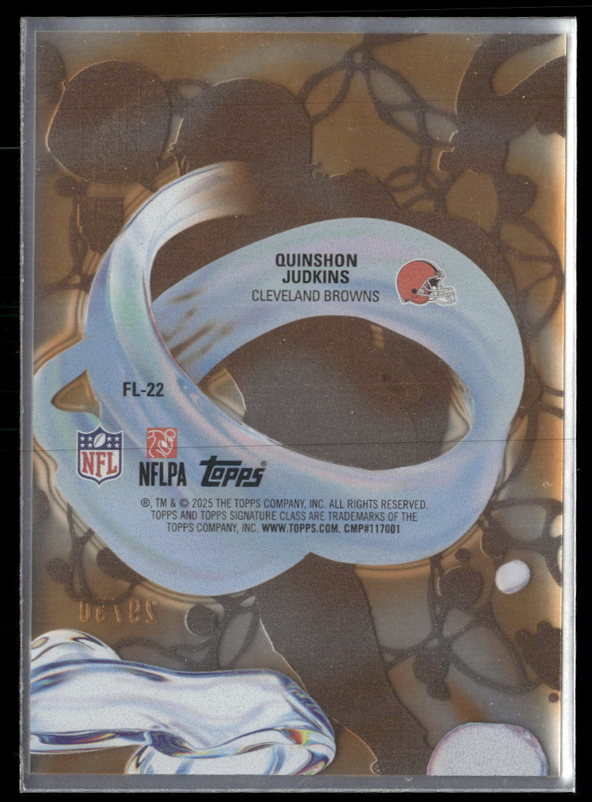 2025 Topps Signature Class Fluidity Orange Quinshon Judkins #/50 #FL-22