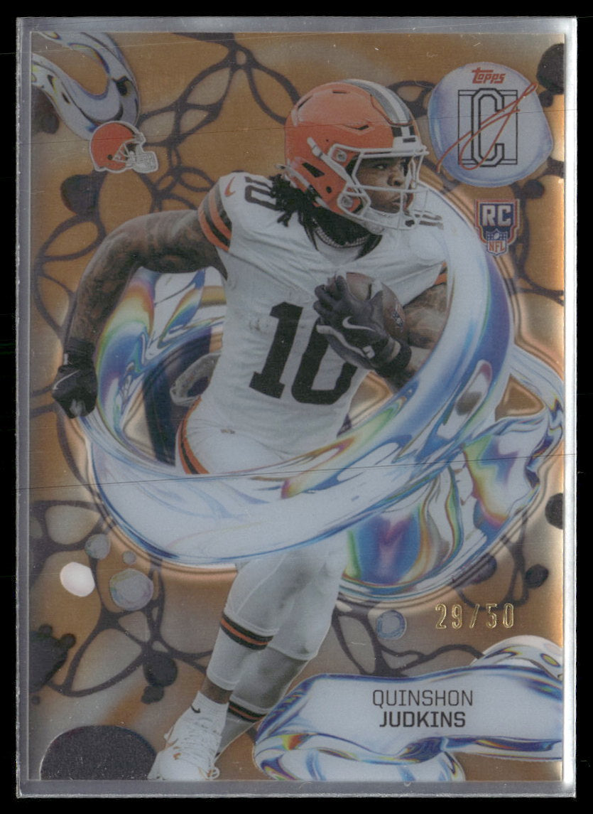 2025 Topps Signature Class Fluidity Orange Quinshon Judkins #/50 #FL-22