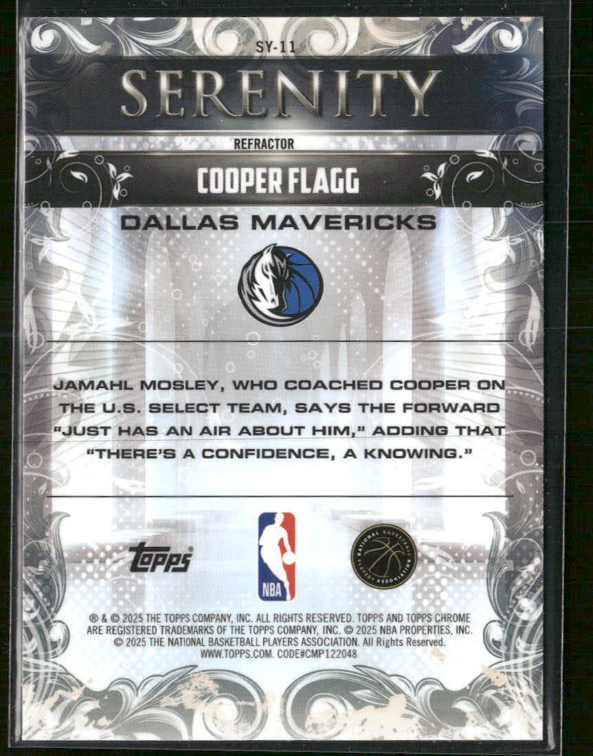 2025-26 Topps Chrome Serenity Refractor Cooper Flagg #SY-11