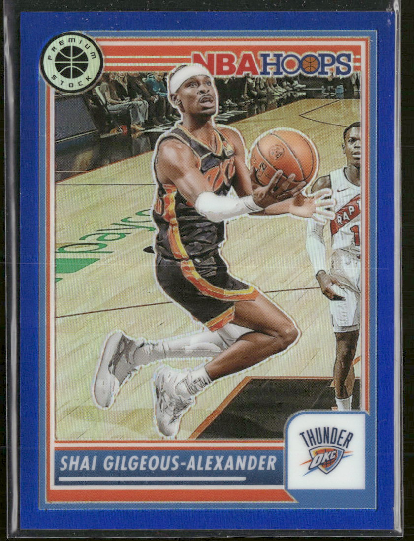 2023-24 Hoops Premium Stock Blue Prizm Shai Gilgeous-Alexander #/120 #147