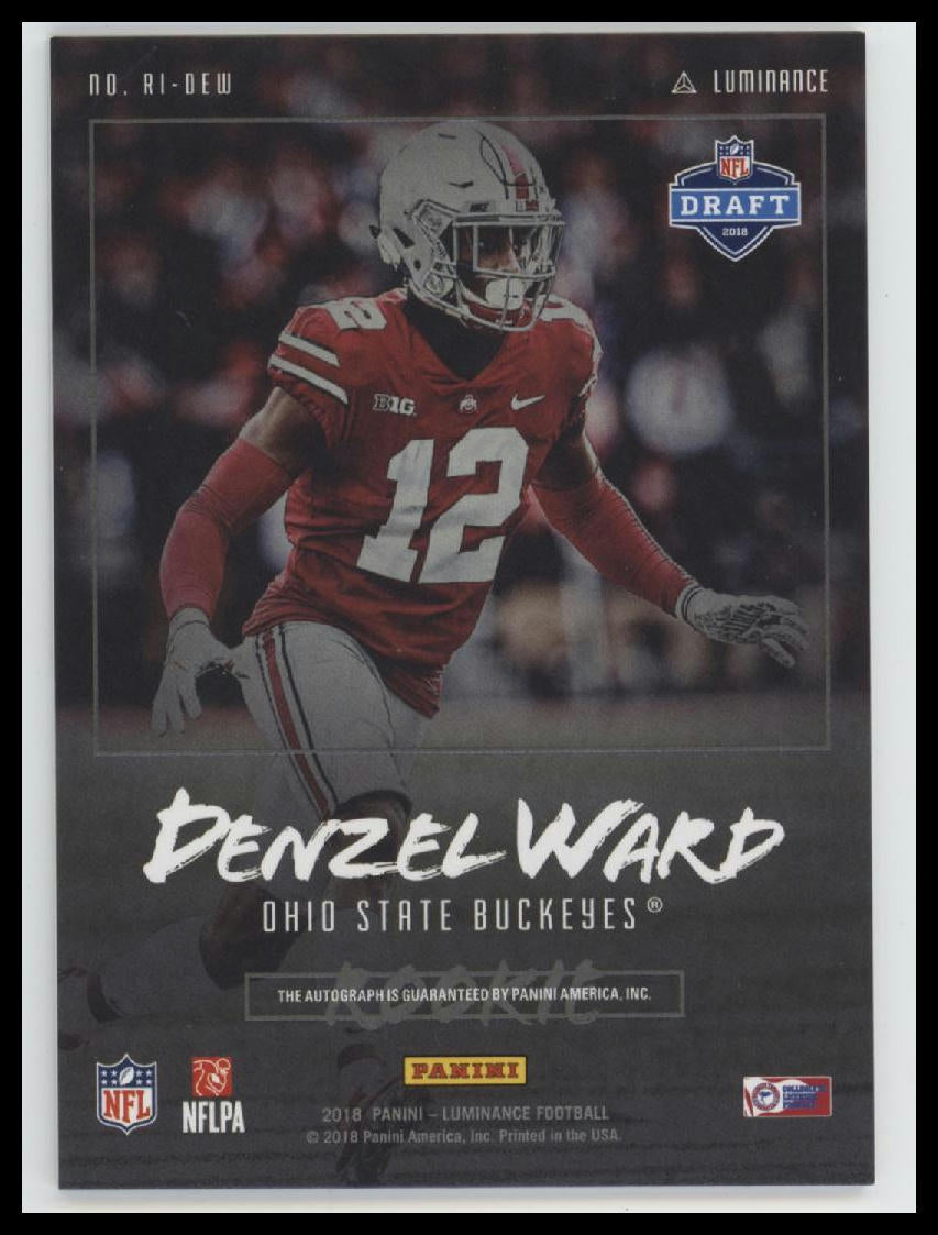 2018 Panini Luminance Rookie Ink Gold Denzel Ward #/99 AU #RI-DEW