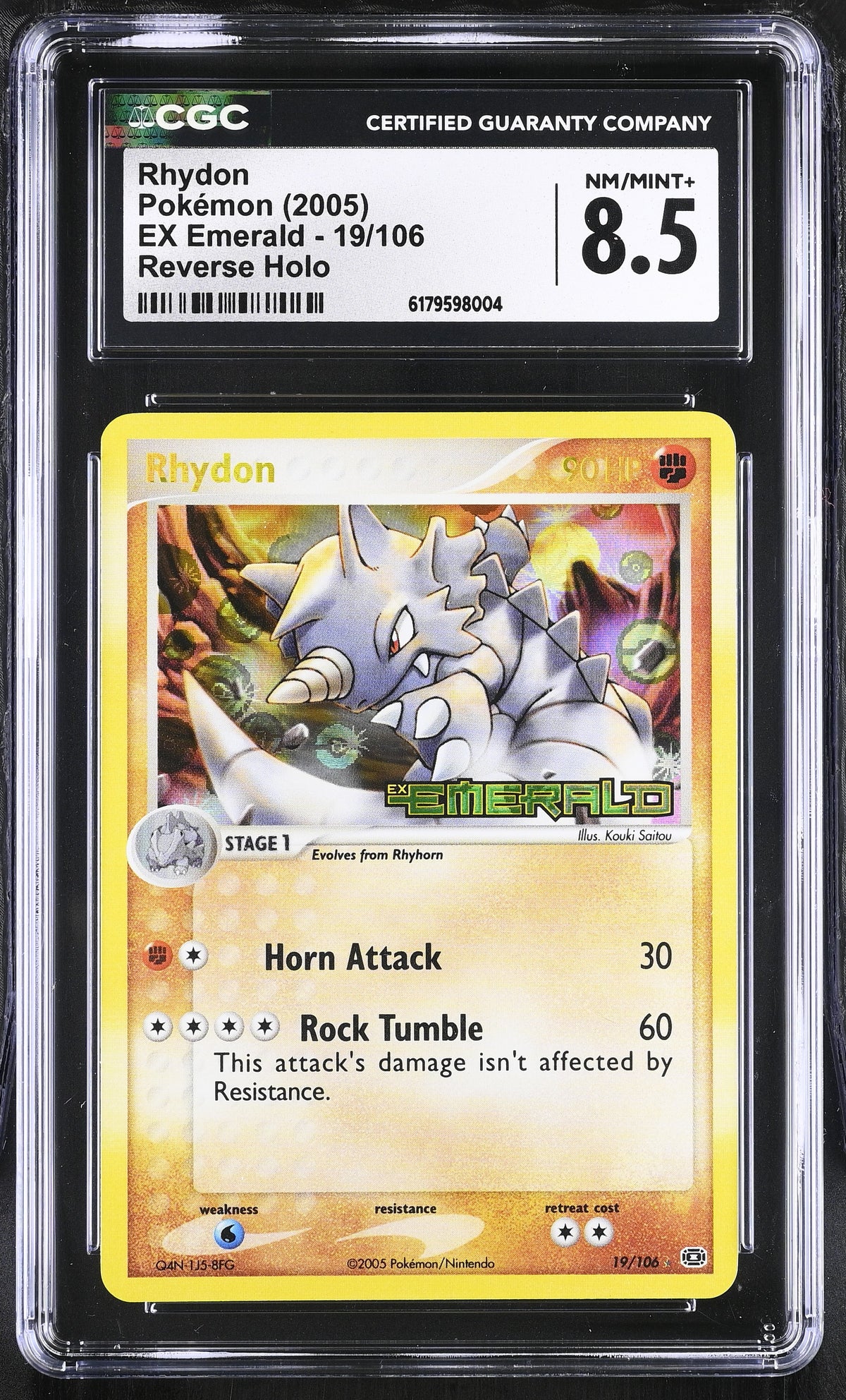2005 EX Emerald Rhydon 8.5 CGC #19/106