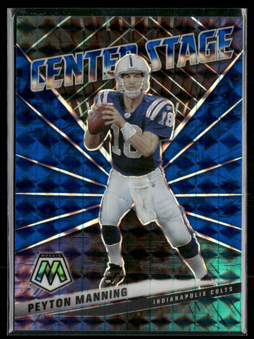 2021 Panini Mosaic Center Stage Prizm Blue Mosaic Peyton Manning #/99 #CS24