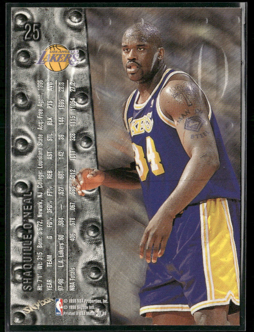 1998-99 Metal Universe Shaquille O'Neal #25