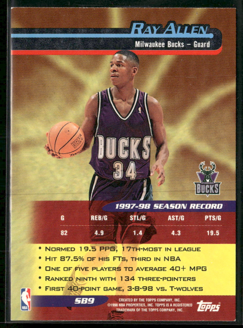 1998-99 Topps Season's Best Ray Allen #SB9