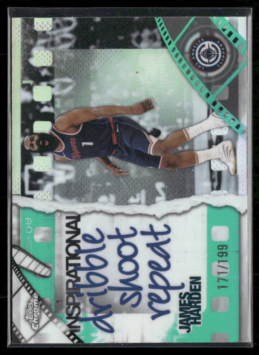 2025-26 Topps Chrome Inspirational Aqua Refractor James Harden #/199 #IP-17