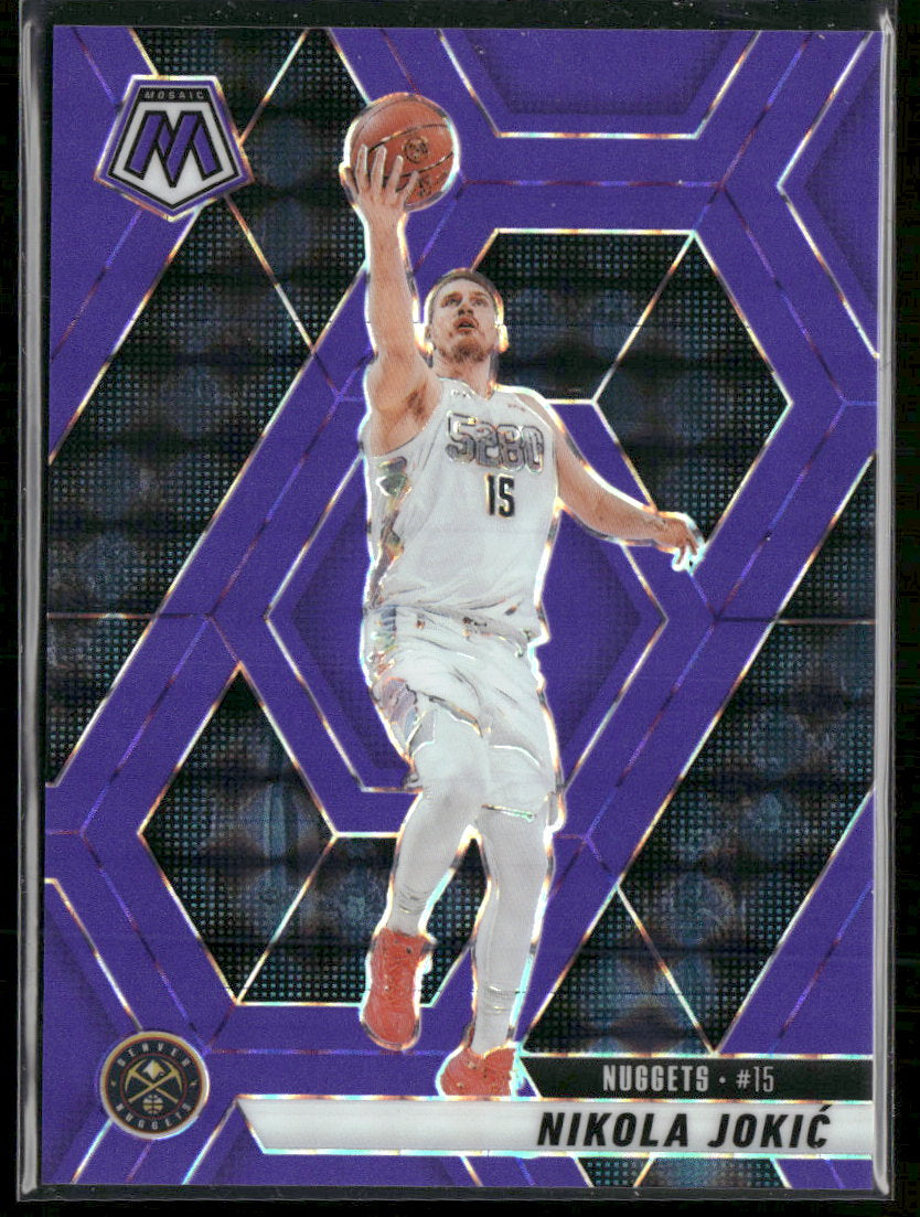 2024-25 Panini Mosaic Purple Fluorescent Mosaic Nikola Jokic #/249 #117