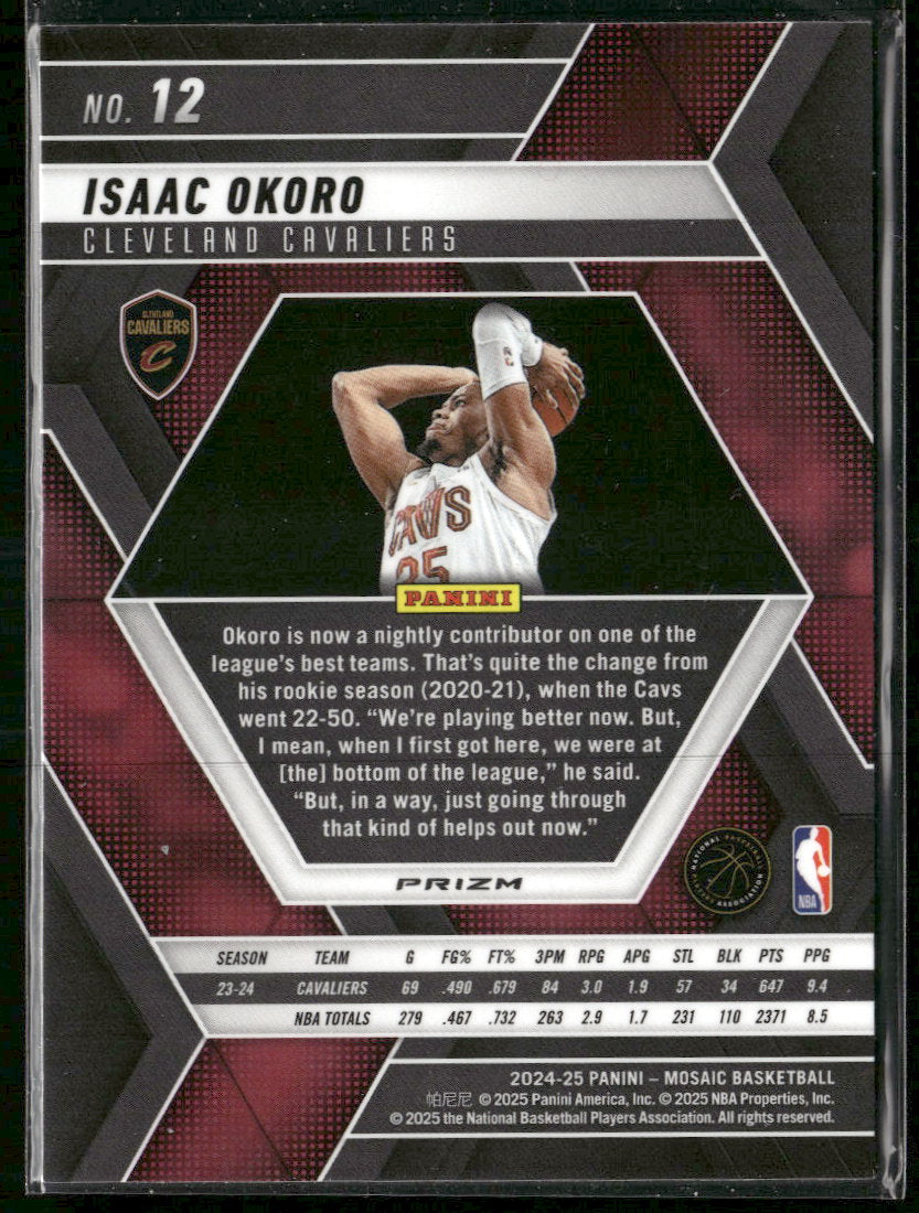 2024-25 Panini Mosaic Genesis Mosaic Isaac Okoro #12
