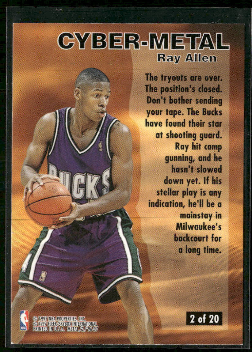 1996-97 Metal Cyber-Metal Ray Allen #2