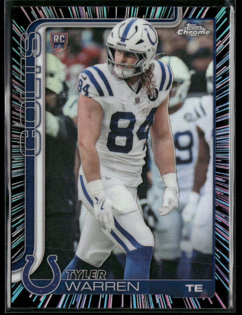 2025 Topps Chrome Neon Pulse Refractor Tyler Warren RC #346