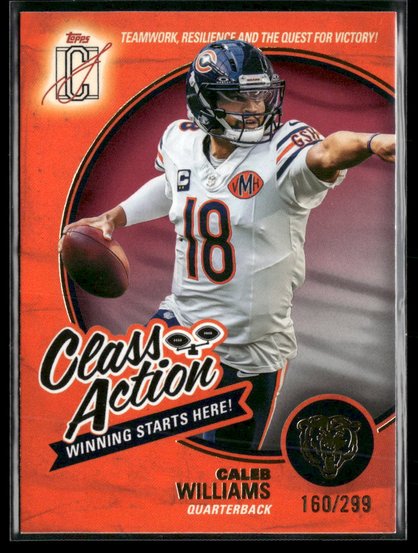 2025 Topps Signature Class Class Action Coral Caleb Williams #/299 #CA-6