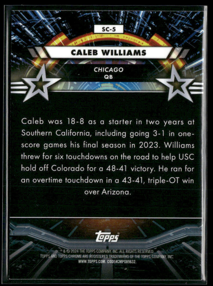 2024 Topps Chrome Cosmic Star Command Caleb Williams #SC-5